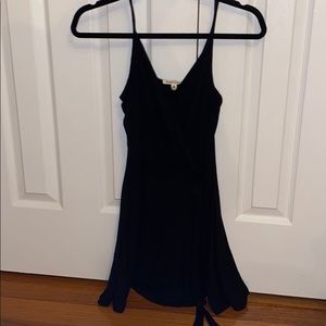 Black vneck dress